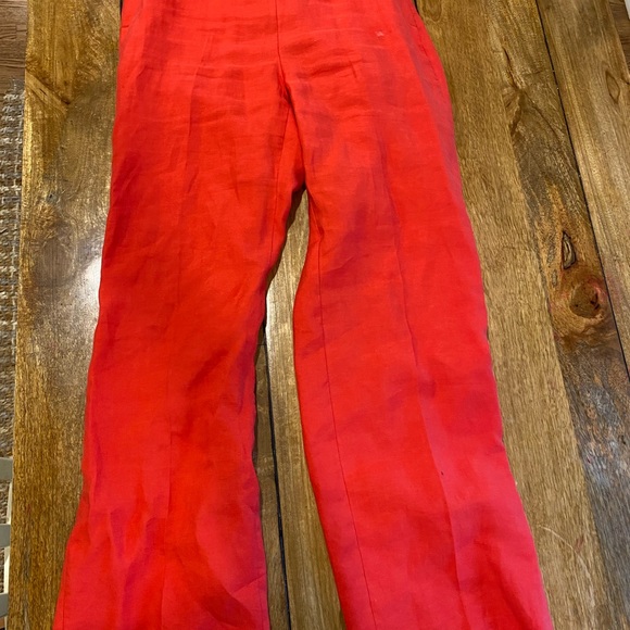 Zara medium linen pant red - Picture 6 of 7